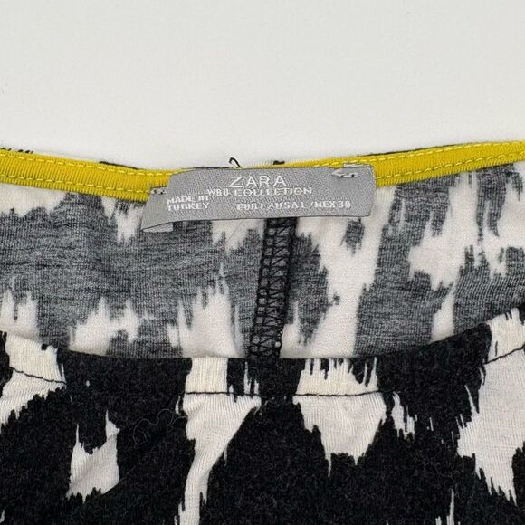 Zara | Black and White Patterned Women's Top - Picture 2 of 5